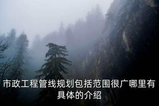 上海市市政工程管線規(guī)劃，市政工程管線規(guī)劃包括范圍很廣哪里有具體的介紹