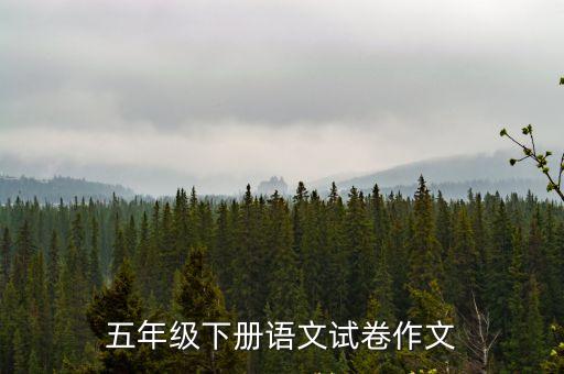 五年級下冊語文試卷作文