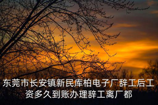 東莞長安鎮欠薪時間，東莞長安上沙博業工業園華杰通訊工資押多久呢