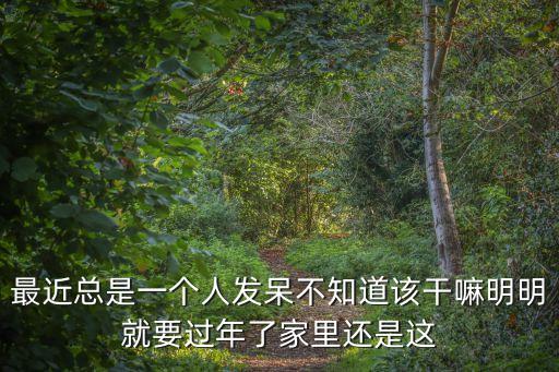 最近總是一個人發呆不知道該干嘛明明就要過年了家里還是這
