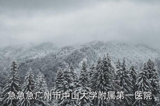 急急急廣州市中山大學(xué)附屬第一醫(yī)院