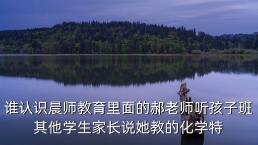 廣州郝老師教育，誰認(rèn)識(shí)晨師教育里面的郝老師聽孩子班其他學(xué)生家長(zhǎng)說她教的化學(xué)特