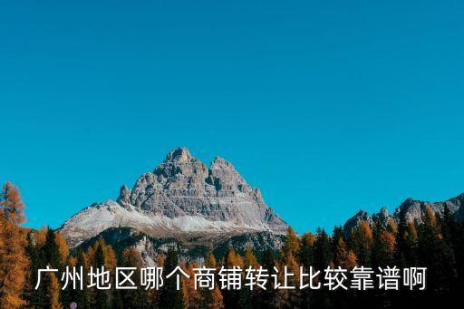 廣州地區哪個商鋪轉讓比較靠譜啊