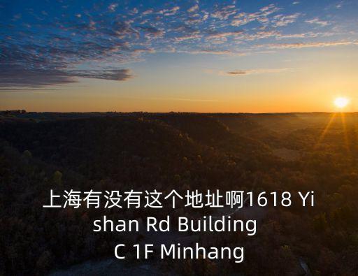 上海有沒有這個地址啊1618 Yishan Rd Building C 1F Minhang