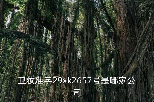衛妝準字29xk2657號是哪家公司