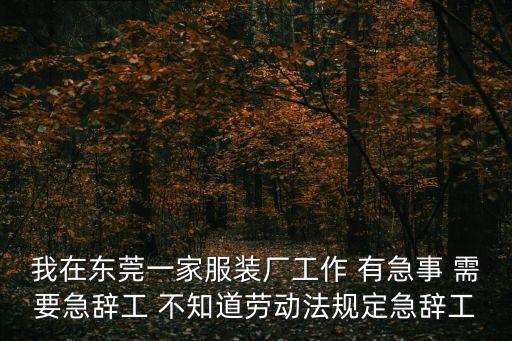 東莞急辭工工資待遇，急急急東莞清溪明門廠正式工辭職有補貼嗎怎么補貼法