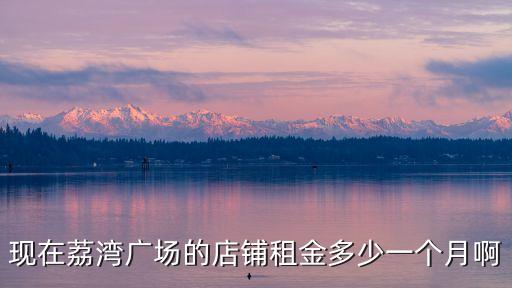 現(xiàn)在荔灣廣場的店鋪租金多少一個月啊