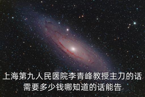 上海市第九人民醫(yī)院 李青峰，上海九院李青峰隆鼻好不好大概需要多少錢呢