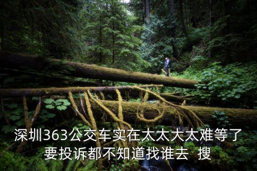 深圳363路取消，深圳363路公交車(chē)怎么取消了