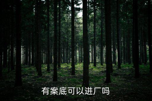 有案底可以進廠嗎