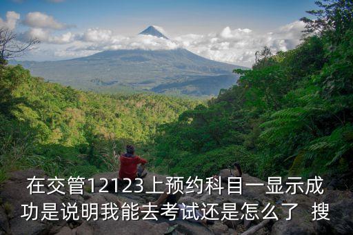 在交管12123上預(yù)約科目一顯示成功是說明我能去考試還是怎么了  搜