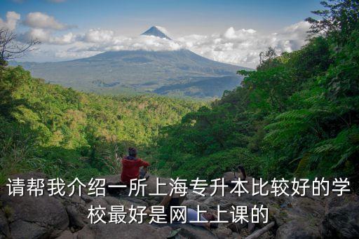 上海市專升本網校，請幫我介紹一所上海專升本比較好的學校最好是網上上課的