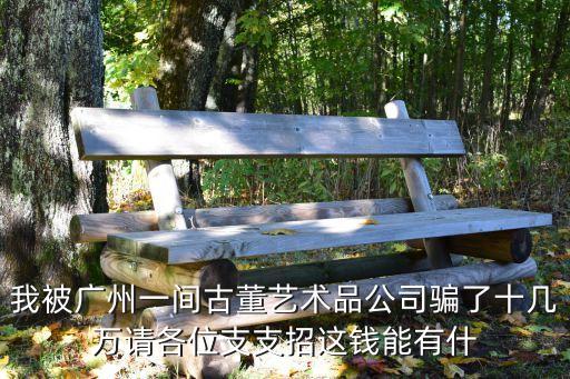 我被廣州一間古董藝術品公司騙了十幾萬請各位支支招這錢能有什