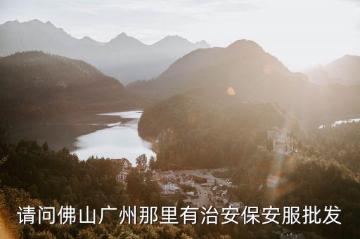 請問佛山廣州那里有治安保安服批發(fā)