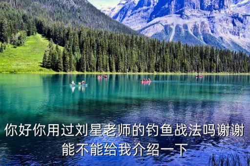 你好你用過劉星老師的釣魚戰(zhàn)法嗎謝謝能不能給我介紹一下