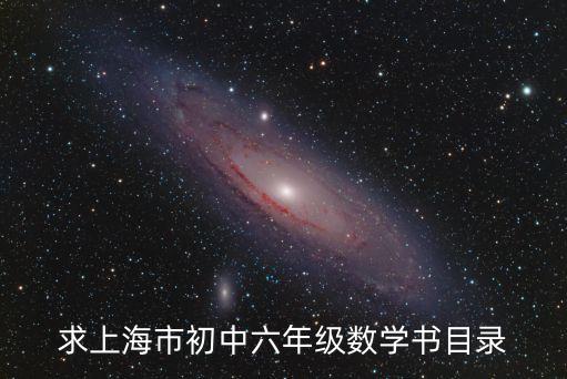 求上海市初中六年級數(shù)學書目錄