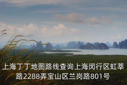 上海丁丁地圖路線查詢上海閔行區虹莘路2288弄寶山區蘭崗路801號