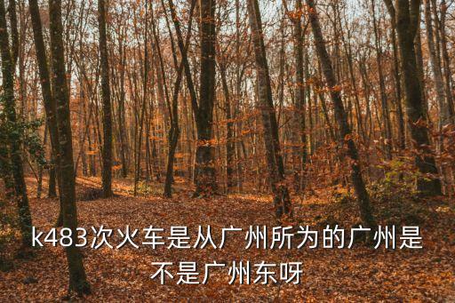 k483次火車是從廣州所為的廣州是不是廣州東呀