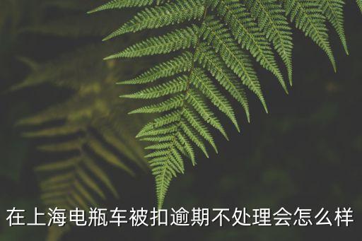 上海市違章逾期不處理，在上海電瓶車被扣逾期不處理會怎么樣