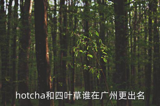 廣州海川高永良，hotcha和四葉草誰在廣州更出名