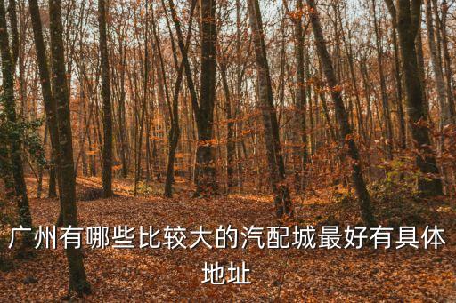 廣州鴻偉汽配，廣州有哪些比較大的汽配城最好有具體地址