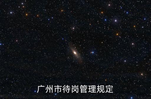 廣州市待崗管理規(guī)定