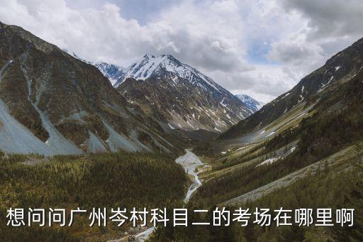 想問問廣州岑村科目二的考場在哪里啊