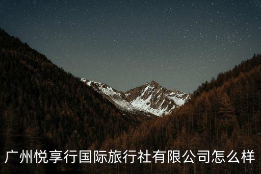 廣州悅享行國際旅行社有限公司怎么樣