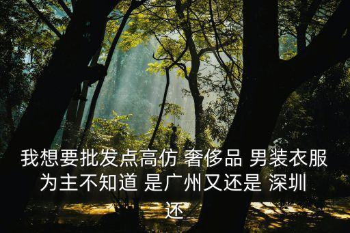 我想要批發點高仿 奢侈品 男裝衣服 為主不知道 是廣州又還是 深圳 還