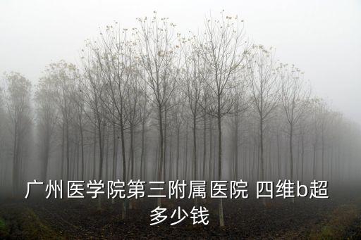 廣州醫(yī)學(xué)院第三附屬醫(yī)院 四維b超 多少錢