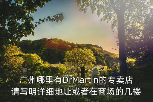 廣州哪里有DrMartin的專賣店請寫明詳細地址或者在商場的幾樓