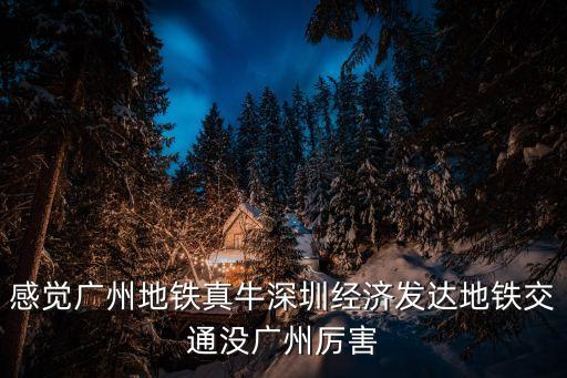 感覺廣州地鐵真牛深圳經濟發達地鐵交通沒廣州厲害