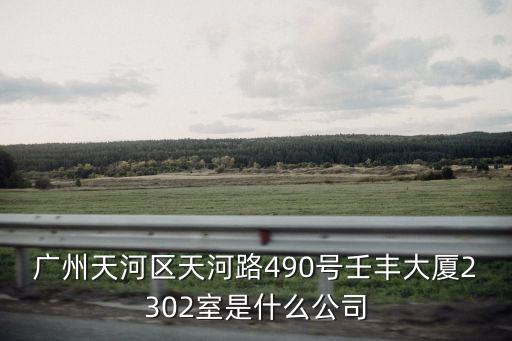 廣州天河區天河路490號壬豐大廈2302室是什么公司