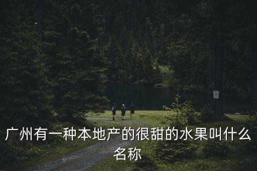 廣州百合柚子，廣州有一種本地產的很甜的水果叫什么名稱