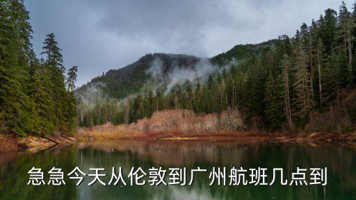 倫敦飛廣州航班，急急今天從倫敦到廣州航班幾點到