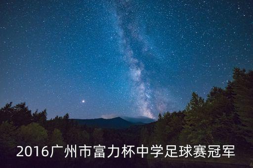 2016廣州市富力杯中學(xué)足球賽冠軍