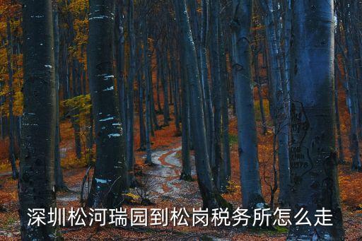 深圳松河瑞園到松崗稅務所怎么走