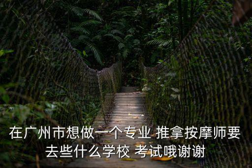在廣州市想做一個(gè)專業(yè) 推拿按摩師要去些什么學(xué)校 考試哦謝謝