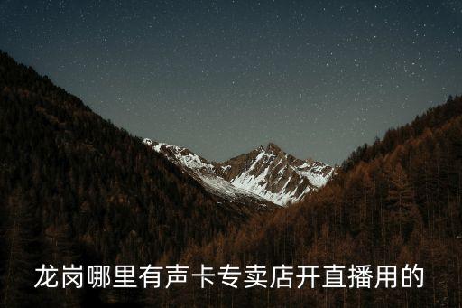 深圳哪里有賣聲卡的實體店，龍崗哪里有聲卡專賣店開直播用的