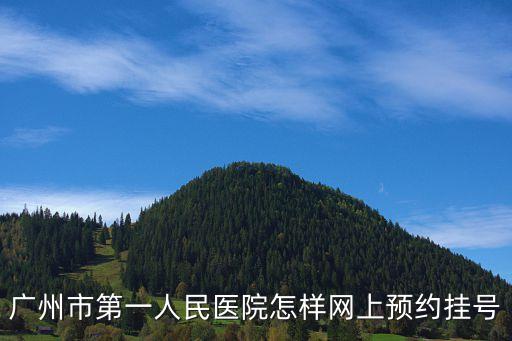 廣州市一 預約掛號，廣州市第一人民醫院怎么門診預約 知道的麻煩說一下