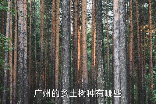 廣州的鄉土樹種有哪些