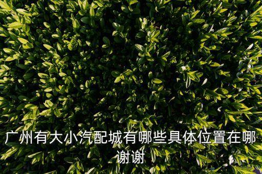 廣州有大小汽配城有哪些具體位置在哪謝謝