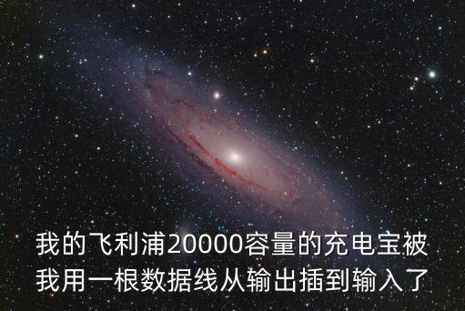 我的飛利浦20000容量的充電寶被我用一根數據線從輸出插到輸入了