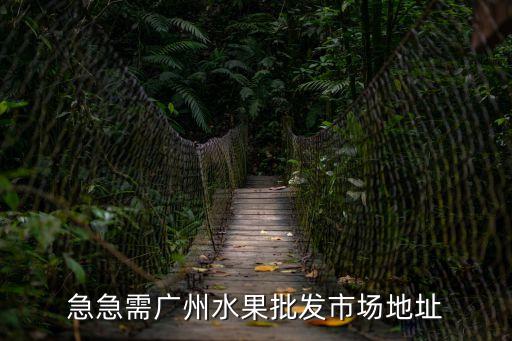 急急需廣州水果批發市場地址