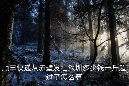 廣西發順豐到深圳一公斤，順豐快遞從赤壁發往深圳多少錢一斤超過了怎么算