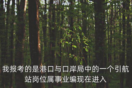 我報考的是港口與口岸局中的一個引航站崗位屬事業(yè)編現(xiàn)在進入