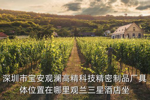 深圳大和高精廠，深圳觀瀾竹村高精電子廠有沒有人知道在什么地方