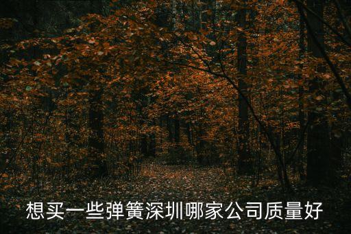 想買一些彈簧深圳哪家公司質量好