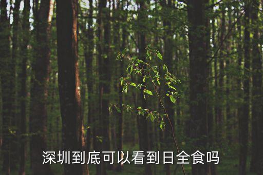 深圳到底可以看到日全食嗎