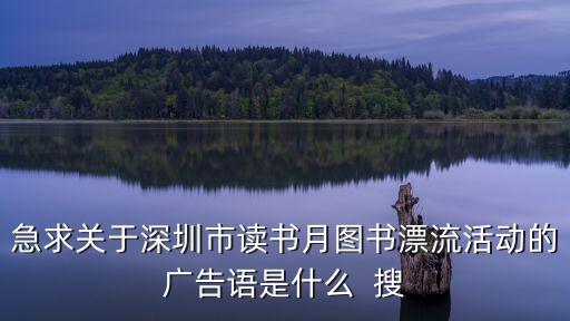急求關(guān)于深圳市讀書(shū)月圖書(shū)漂流活動(dòng)的廣告語(yǔ)是什么  搜